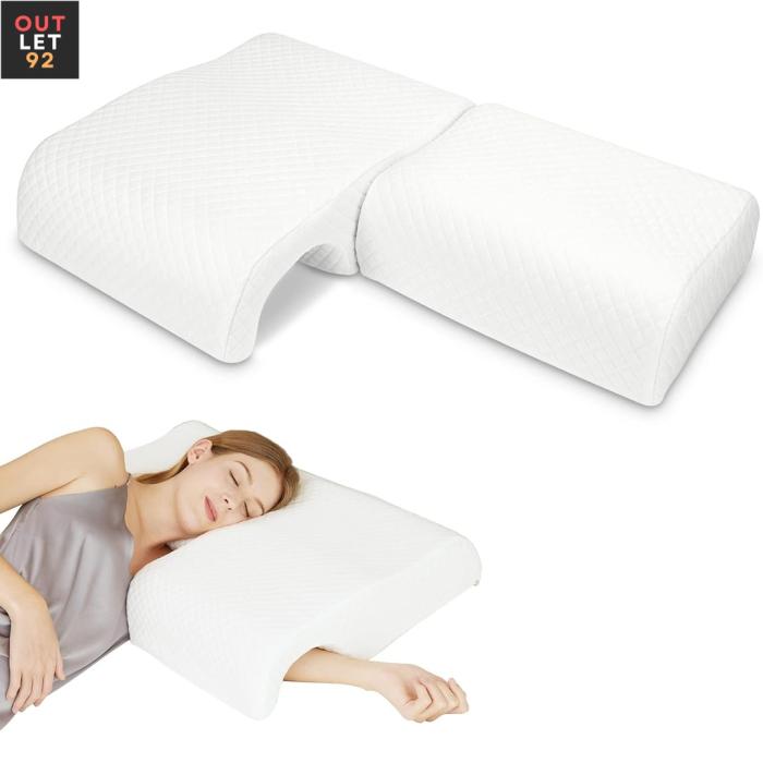 Memory foam padi, ergonoomiline kaela- ja käsivarrepadi, hingav ja pestav kaisupadi koos lisatoega