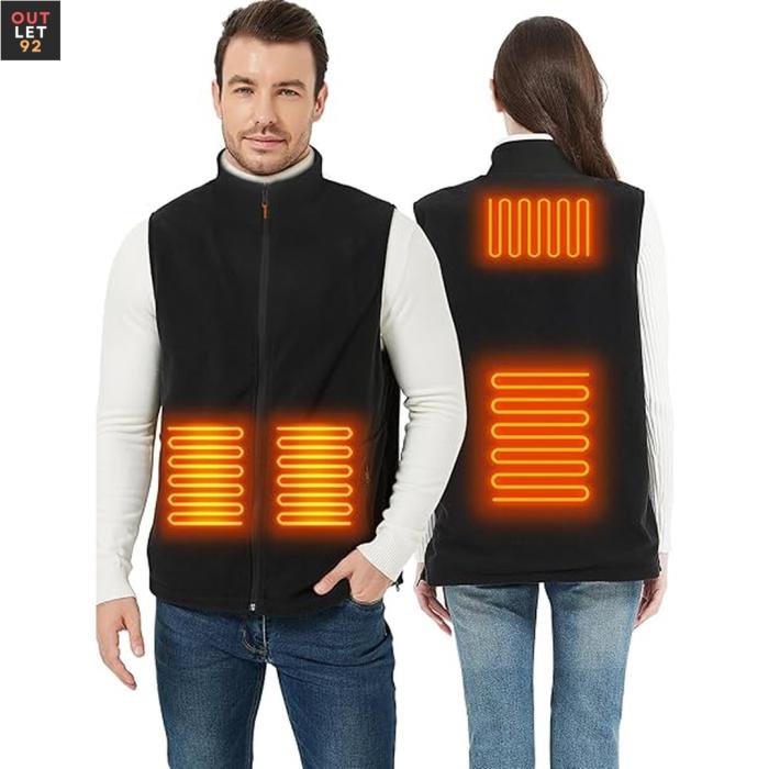 Soojendusega vest, reguleeritav temperatuur, USB-toitega