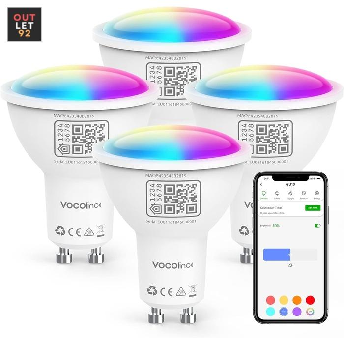 VOCOlinc GU10 WiFi nutipirn 4tk  