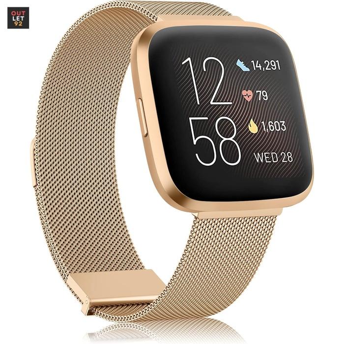 Roostevabast Terasest Asendusrihm Fitbit Versa 2, Versa ja Versa Lite jaoks - Mugav ja Turvaline Disain